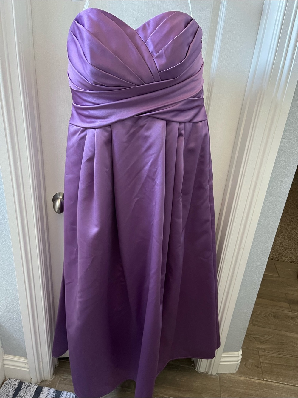 Strapless Lavender Purple Satin bridesmaid or prom dress 16